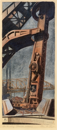 Ore Handling Machinery (mural study, Canton, Ohio Post Office) by Glenn M Shaw