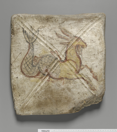 Painted Ceiling Tile with Capricorn by Anonymous