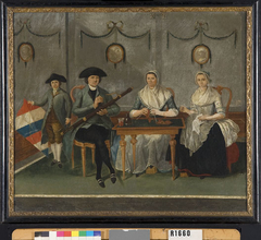 Pieter Houben (1763-1827) en zijn vrouw Anna Maria Strigt, met hun twee kinderen Catharina Habsberger en Gerard Houben (1785-1847) by Anonymous