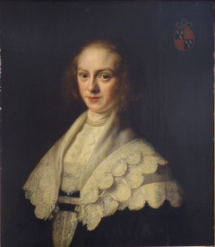 Portrait of Anna van Waesdorp, wife of Dirck Diert by Abraham de Vries