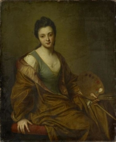 Portrait of Geneviève Blanchot as Allegory of Painting by Jean-Baptiste Santerre