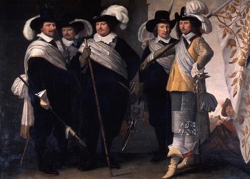 Portrait of the officers of the Witte Vendel of Delft
