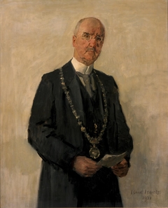 Portret van burgemeester dr. J.P. Fockema Andreae