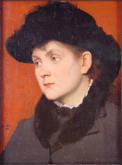 Portret van een onbekende vrouw by Theodor Poeckh