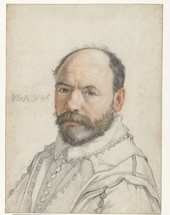 Portret van Pierre Francheville (Francavilla) by Hendrick Goltzius