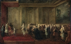 Reception of Cornelis Hop as Ambassador of the States General to the Court of Louis XV, 24 July 1719 by Louis-Michel Dumesnil
