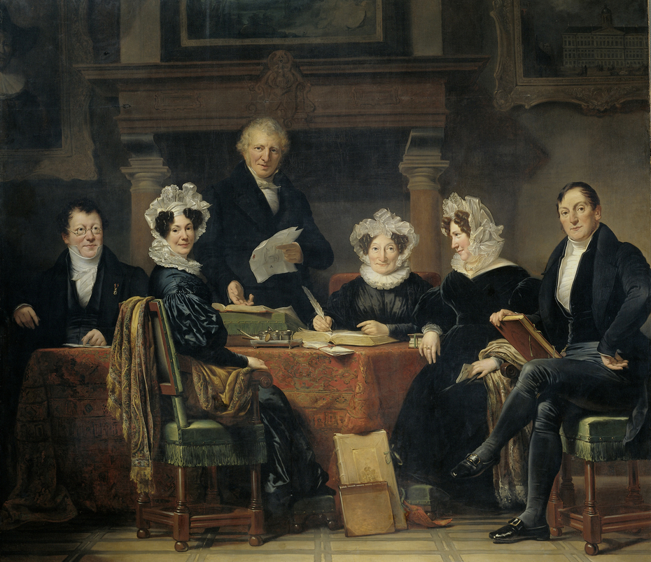 Regents and regentesses of the leper house in Amsterdam, 1835