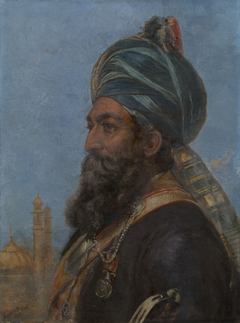 Risaldar Muhammed Afzul Khan, Sirdar, 11th Bengal Lancers by Sydney Prior Hall