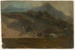 Riverbank below the Great and Little Sugarloaf Mountains, County Wicklow by William Howis junior