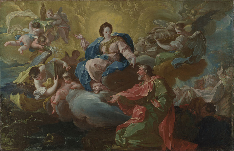Saint James being visited by the Virgin