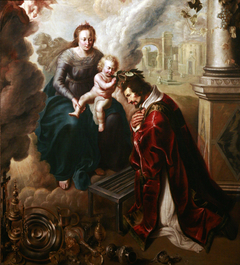 Saint Laurent couronné par l'Enfant Jésus by Claude de Jongh
