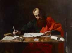 Saint Paul Writing His Epistles by Valentin de Boulogne