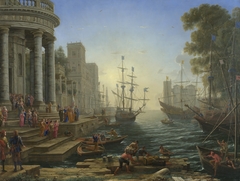 Seaport with the Embarkation of Saint Ursula by Claude Lorrain