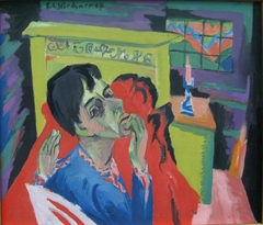 Selbstbildnis als Kranker by Ernst Ludwig Kirchner