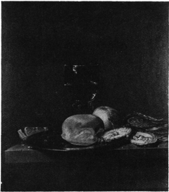 Still life with a roemer and oysters