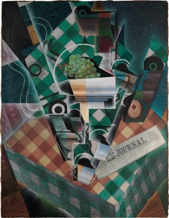 Still Life with Checked Tablecloth by Juan Gris