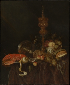 Still Life with Lobster and Fruit by Abraham van Beijeren