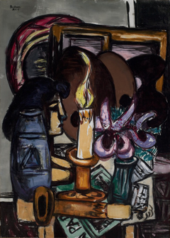 Still Life with Two Large Candles