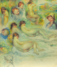 Studies of Pierre Renoir; His Mother, Aline Charigot; Nudes; and Landscape by Auguste Renoir