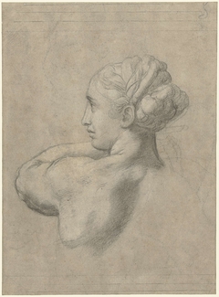 Study of a Head and Left Shoulder of a Woman
