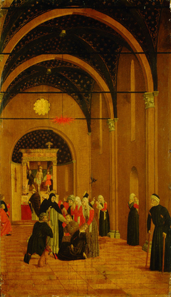 Szene aus dem Leben des Hl. Vinzenz Ferrer: Kranke werden durch den Segen des Heiligen geheilt by Agnolo degli Erri