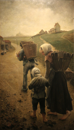 The chalk sellers-In the evening by Léon Frédéric