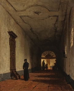 The Cloister of the Monastery of the Order of Friars Minor Conventual in Kleef by Johannes Bosboom