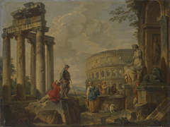 The Coliseum amongst Roman Ruin by Giovanni Paolo Panini