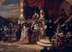 The Disgrace of Lord Clarendon, after his Last Interview with the King - Scene at Whitehall Palace, in 1667 (replica) by Edward Matthew Ward