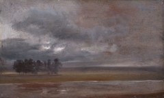 The Elbe in Rain by Johan Christian Dahl