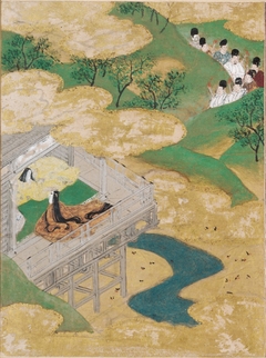 The Floating Bridge of Dreams (Yume no Ukihashi), Illustration to Chapter 54 of the Tale of Genji (Genji monogatari) by Tosa Mitsunobu