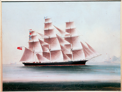 The 'Fontenaye' in the China Seas by Chinese School 19th century