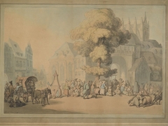 ''The Market Place'' by Thomas Rowlandson