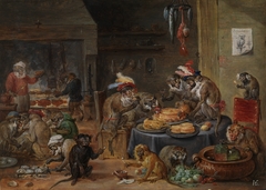 The Monkeys’ Banquet by David Teniers the Younger
