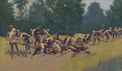 The Scream of Shrapnel at San Juan Hill by Frederic Remington