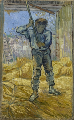 Thresher (after Millet) by Vincent van Gogh