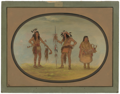 Two Ojibbeway Warriors and a Woman by George Catlin