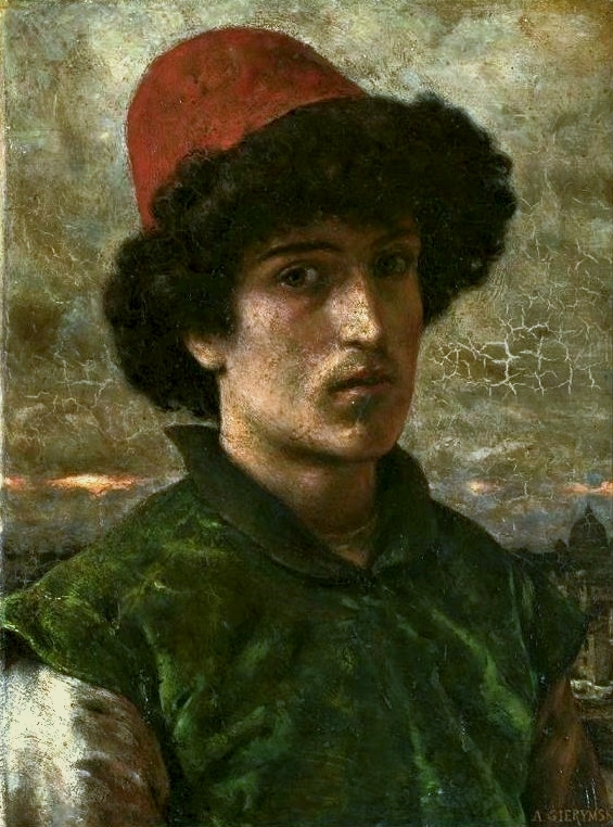 Portrait of a young Italian