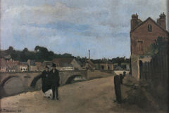 Vue de Pontoise, quai du Pothuis by Camille Pissarro