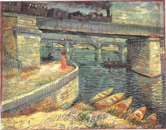 Bridges across the Seine at Asnieres by Vincent van Gogh