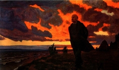 V. I. Lenin in Razliv, 1917 by Arkady Rylov