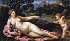Venus and Cupid by Paris Bordone