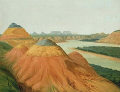 View in the Big Bend of the Upper Missouri by George Catlin