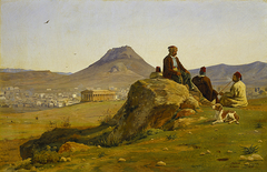 View of Athens from the south-west by Martinus Rørbye