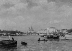 View on the Seine, Paris by Stanislas Lépine