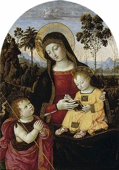 Virgin and Child with St John the Baptist by Pinturicchio
