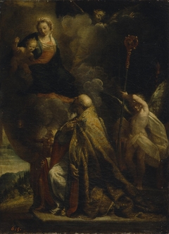 Vision of St Gregory (?) by Melchiorre Gherardini