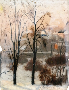 Vue depuis Fossveien by Edvard Munch