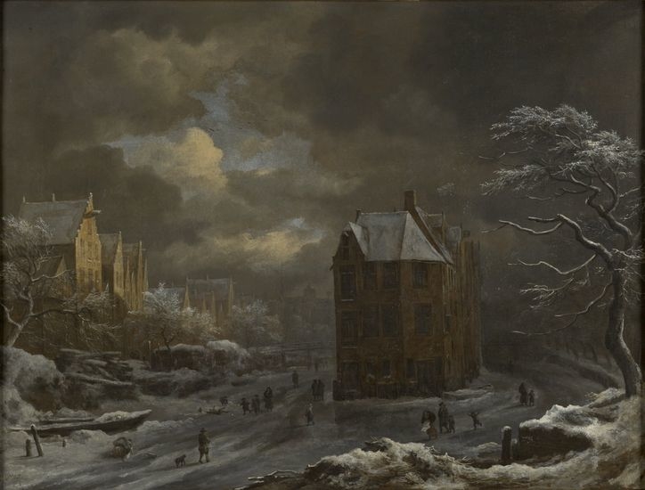 Winter View of the Hekelveld in Amsterdam