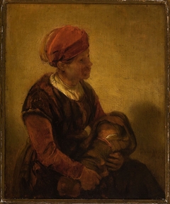 Woman with a Child in Swaddling Clothes